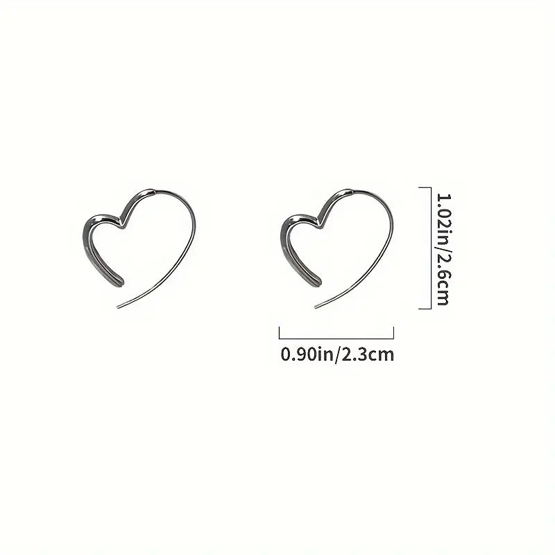 Irregular Heart Design Hoop Earrings
