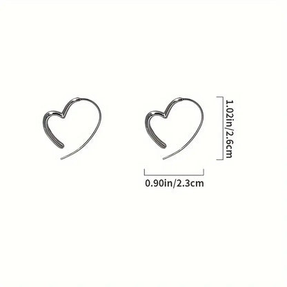 Irregular Heart Design Hoop Earrings