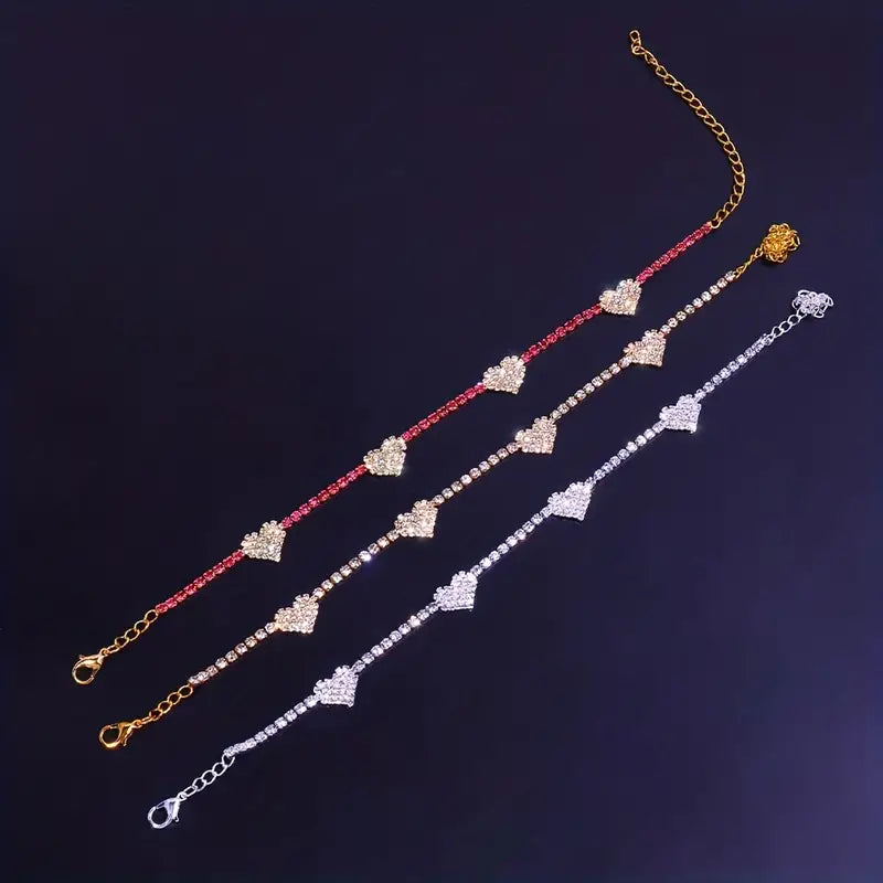 Shiny Rhinestones Luxury Claw Chain Ankle Bracelet
